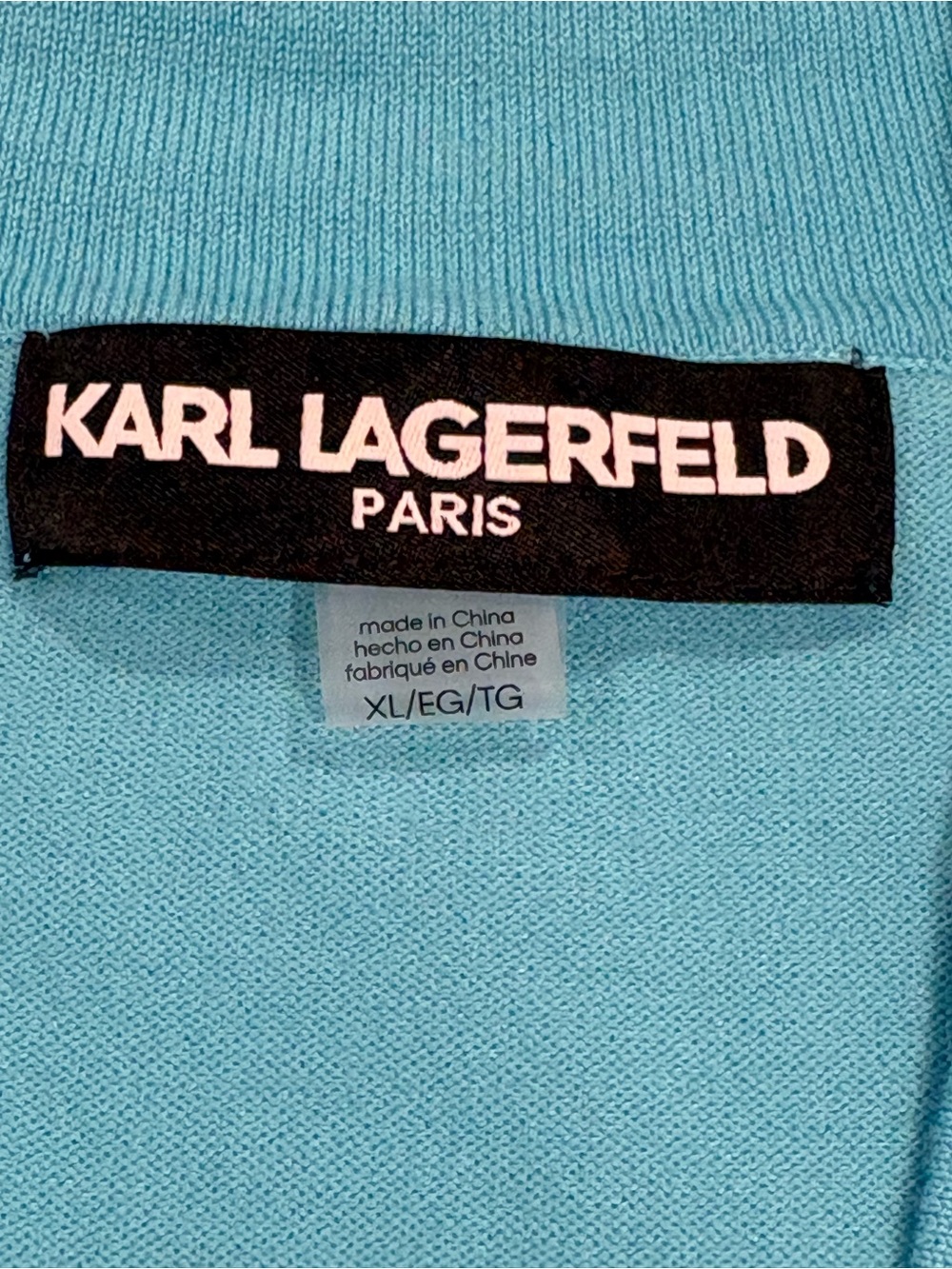Karl Lagerfeld Aqua short sleeve with bow detail Sweater
